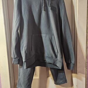 Men Dusty Blue Puma Hoodie and Sweatpants Set Size Large